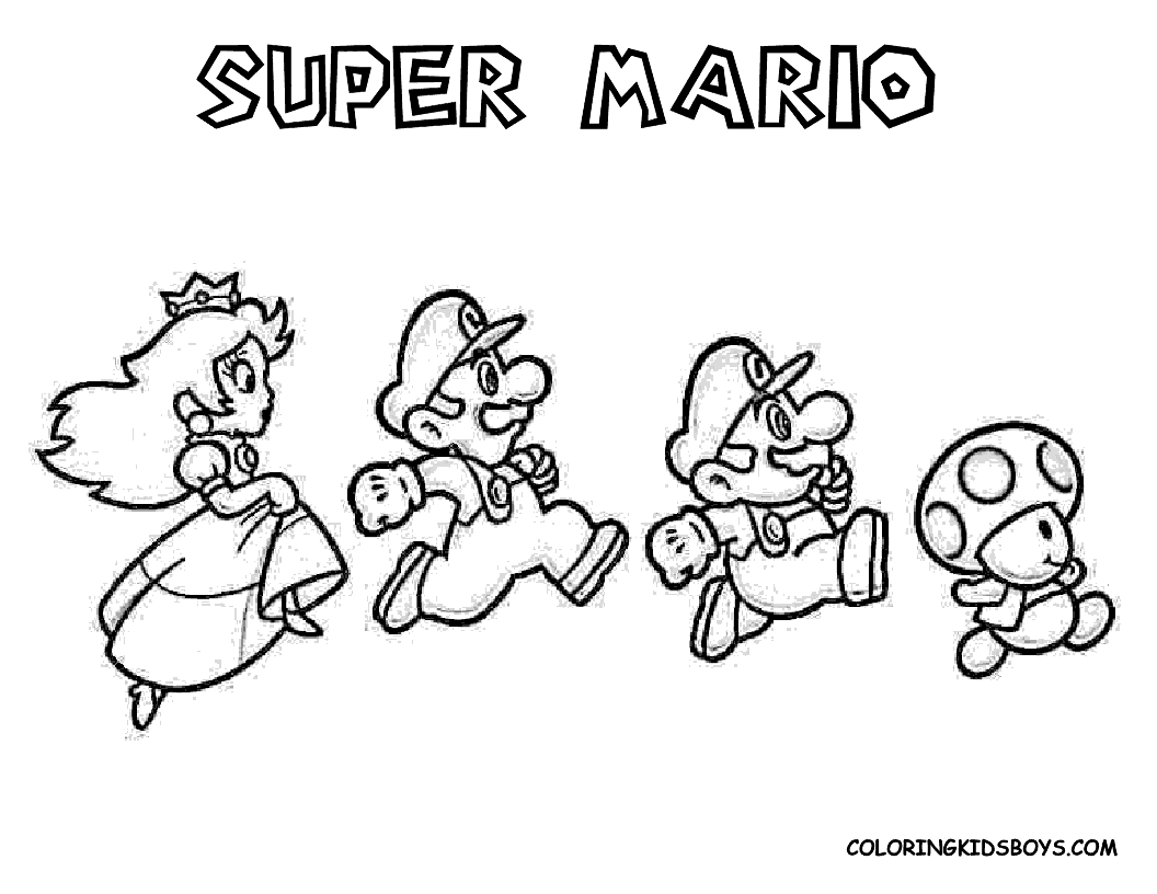 mario coloring pages to print - Free Large Images