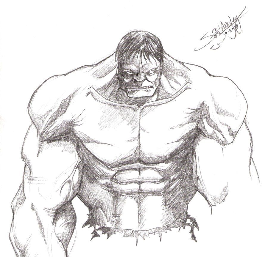 Hulk sketch by LangleyEffect on deviantART