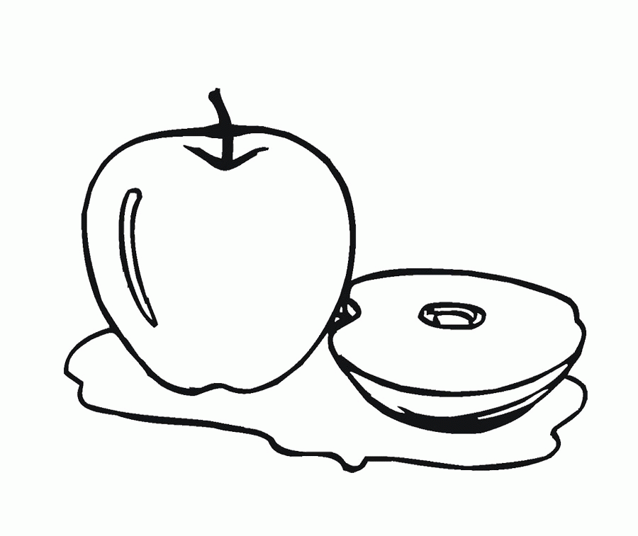 The Delicious Fruit Apple Coloring Page For Kids - Fruit Coloring