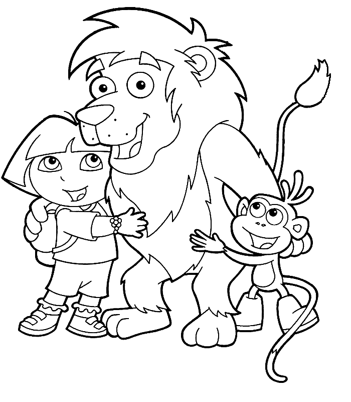 Dora the Explorer Printable Coloring Pages