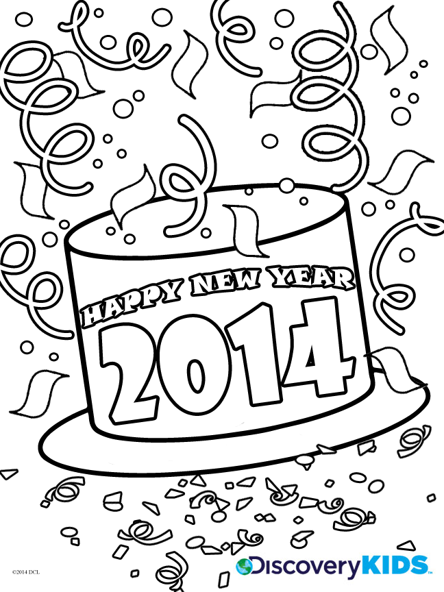 Happy New Year Coloring Page | Discovery Kids