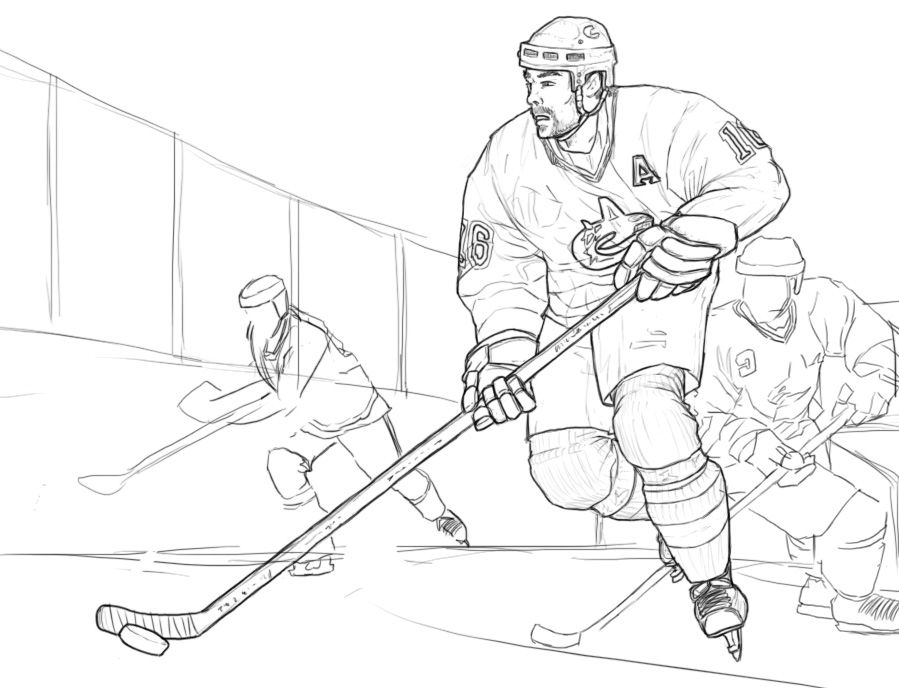 Hockey coloring pages 12 / Hockey / Kids printables coloring pages