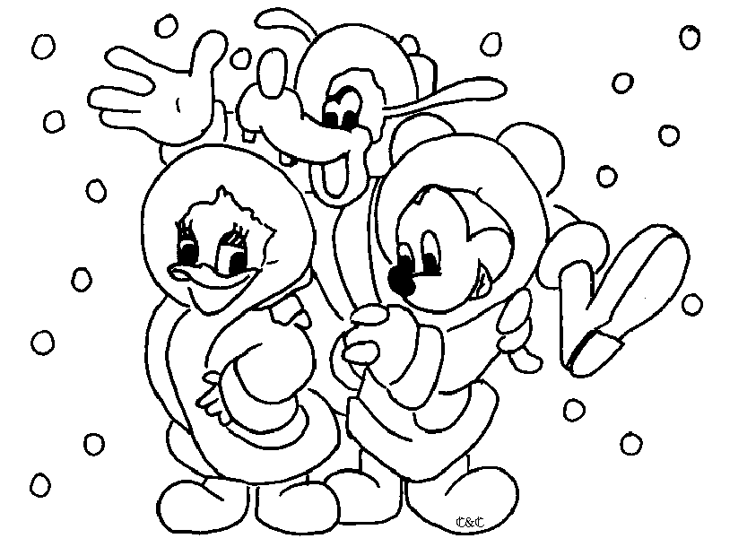 Mickey Mouse and friends Coloring Pages