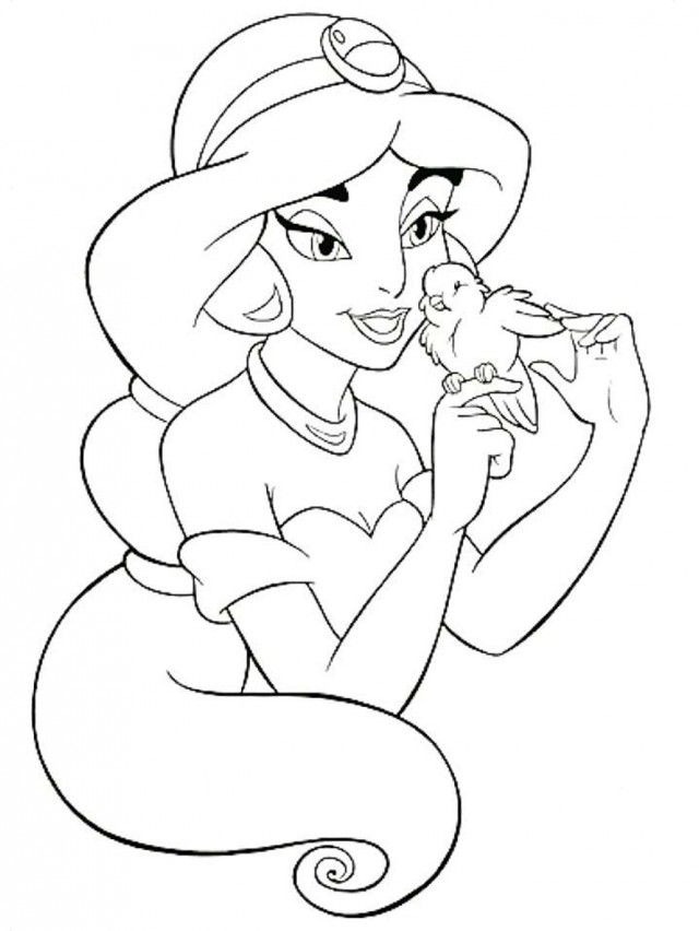 Download Aladdin Coloring Pages Jasmine Or Print Aladdin Coloring