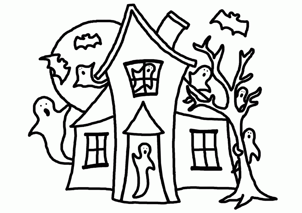 Haunted House Coloring Page - Coloring For KidsColoring For Kids