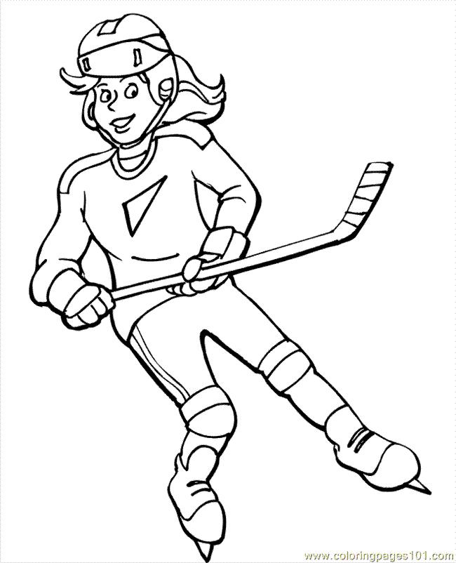 Hockey Player Coloring Pages - Free Printable Coloring Pages
