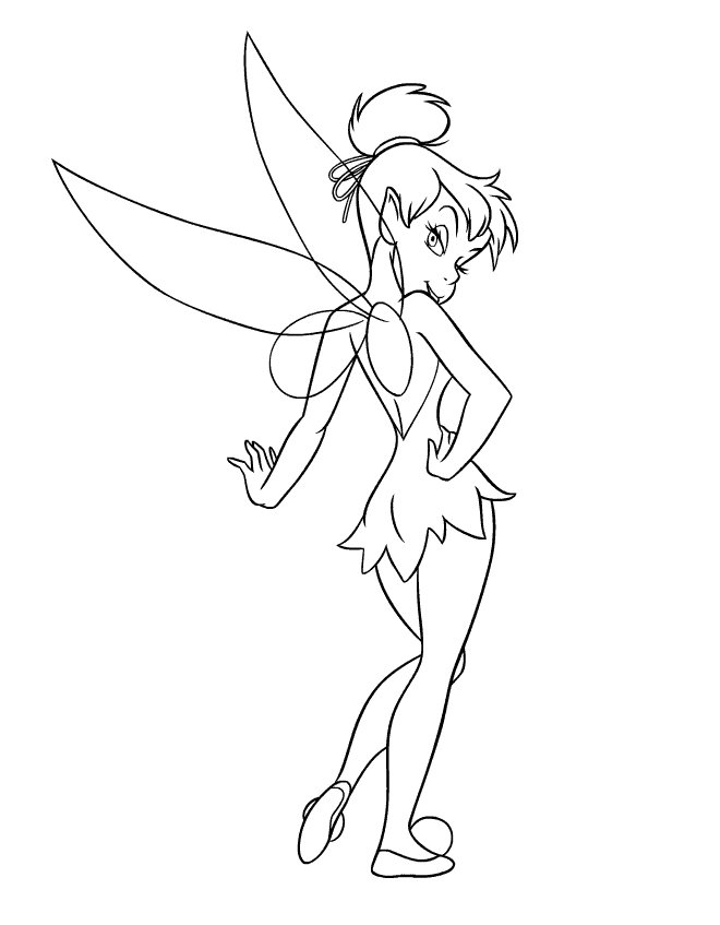 Kids Under 7: Peter Pan and Tinker Bell Coloring Pages