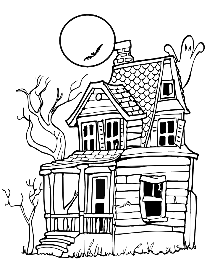 haunted house picture coloring pages 46 - games the sun | games