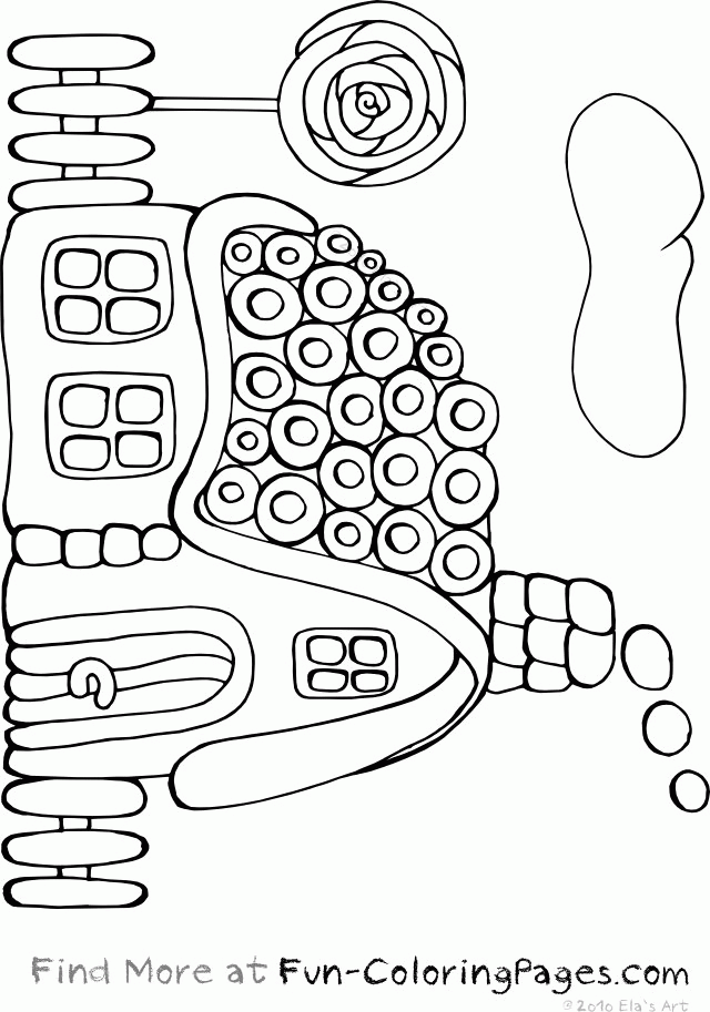 Gingerbread House Coloring Page | Coloring Pages