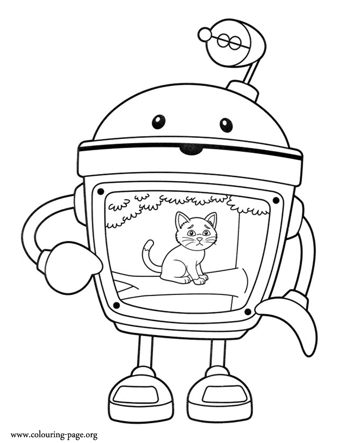 Team Umizoomi - Bot, the super robot computer coloring page