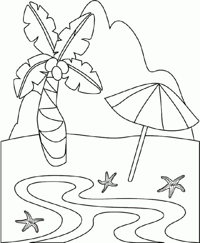 On The Beach Coloring Pages Barbie Play On The Beach Coloring
