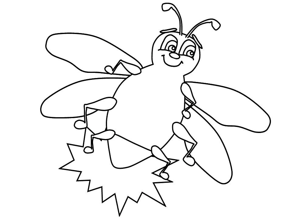 Lightning Bug Coloring Page | Extra Coloring Page
