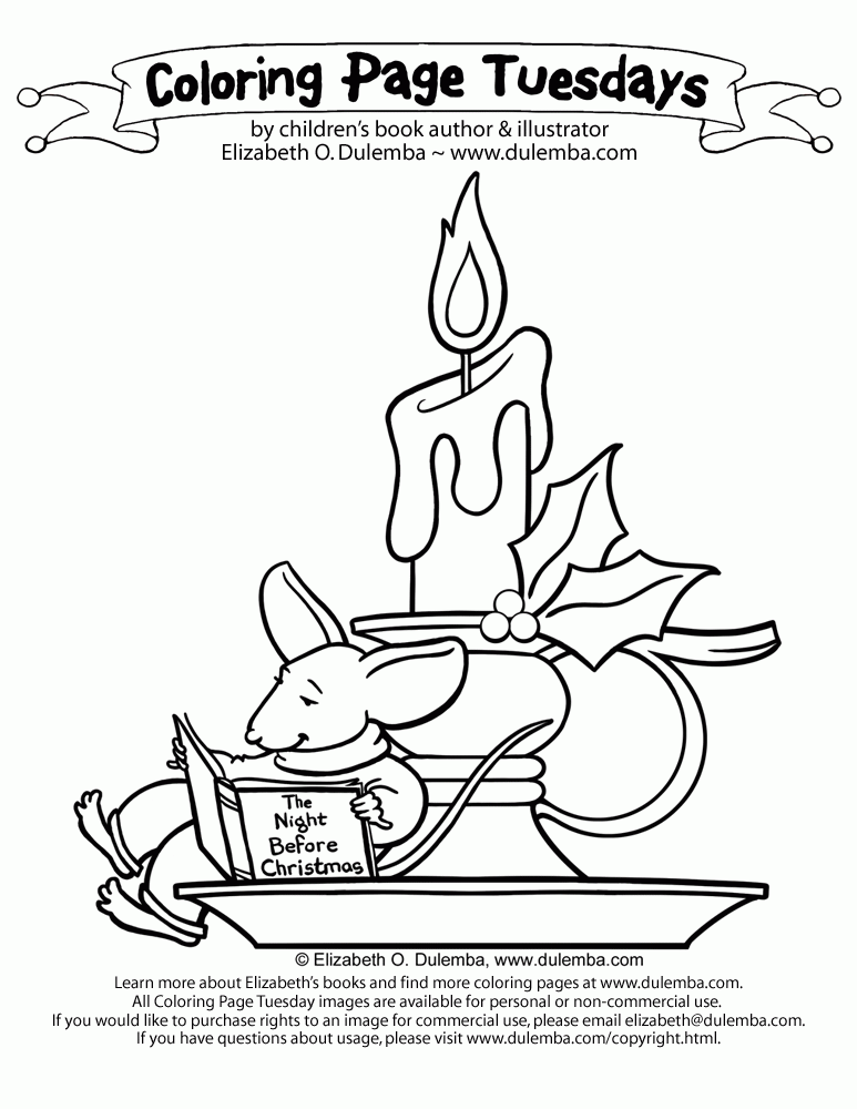 dulemba: Coloring Page Tuesday - Christmas Candle