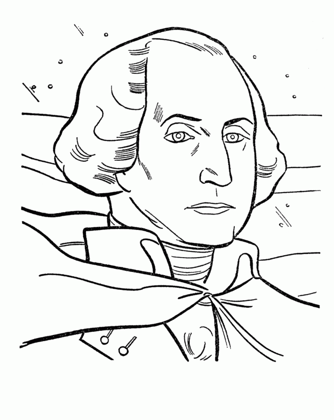 George Washington 1st President Coloring Pages - President Day