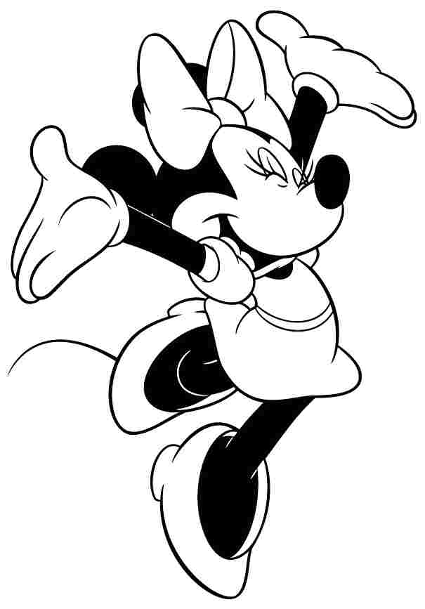 Cartoon Disney Minnie Mouse Colouring Pages Printable Free For