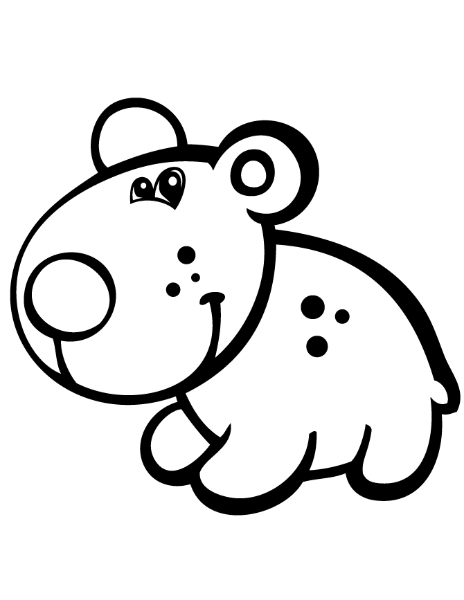 Cute Cartoon Bear Coloring Page | Free Printable Coloring Pages