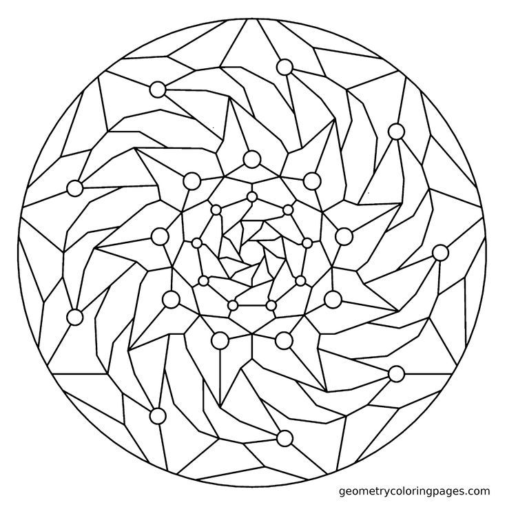 Geometry Coloring Page, Fall | Coloring pages