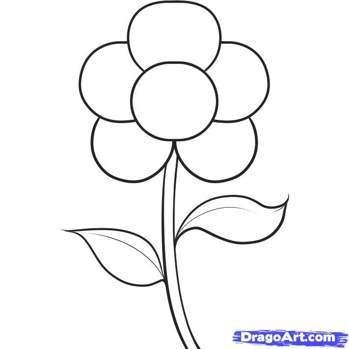 Simple To Draw Flowers | NewTattooDesigns