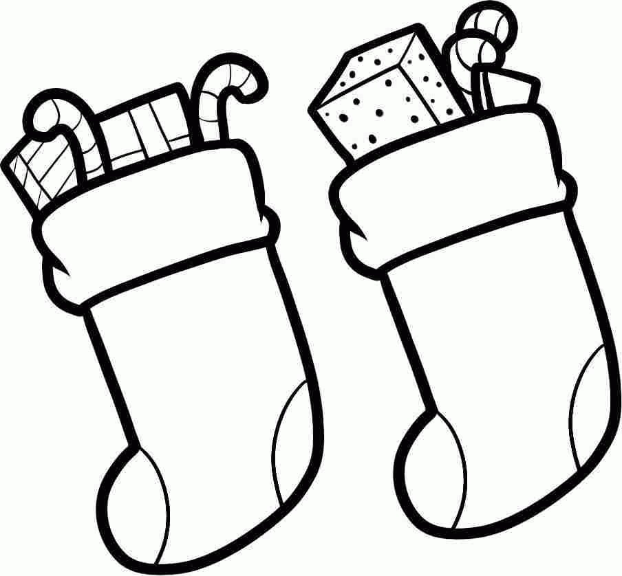 Christmas Stocking Colouring Pages Printable Free For Kids & Boys - #