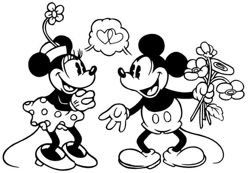 Cartoon Disney Minnie Mouse Coloring Pages Free For Boys & Girls #