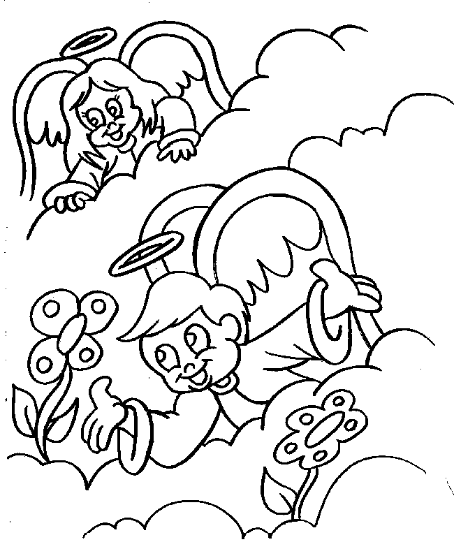 Angel Coloring Pages | Fantasy Coloring Pages