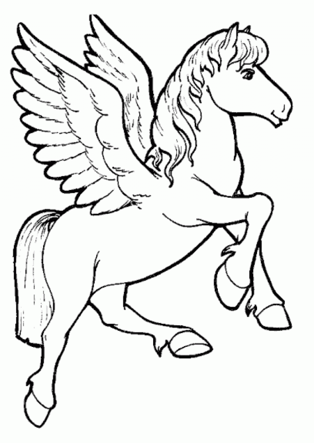 Flying Unicorn Coloring Pages Kids Kids Colouring Pages 226209