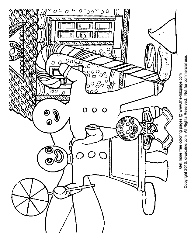 Gingerbread Family - Free Coloring Pages for Kids - Printable