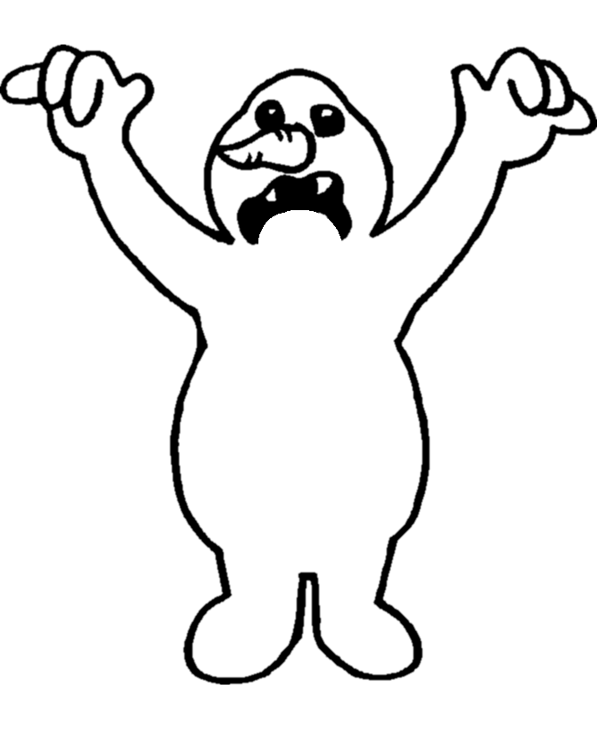 Halloween Ghost Coloring Page - Big Scary Halloween Ghosts - Free