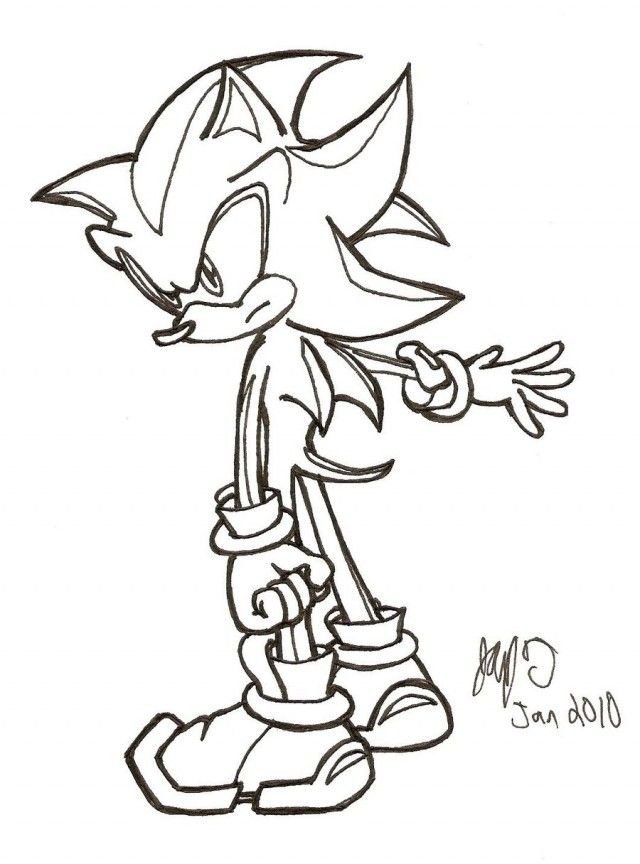 Super Shadow The Hedgehog Colouring Pages 153595 Sonic Shadow