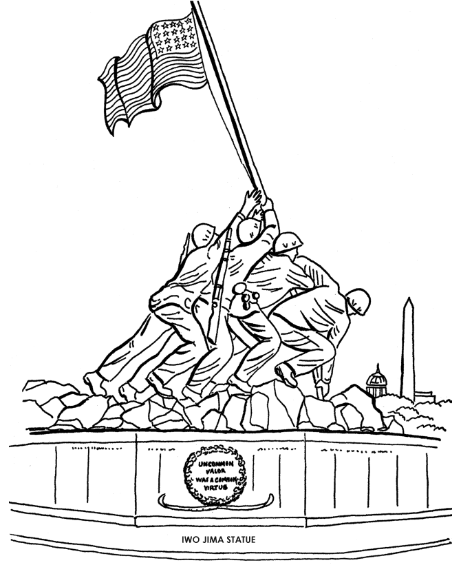 womens memorial wwii Colouring Pages