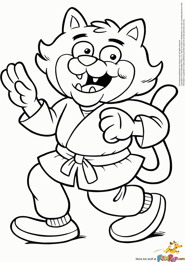 Cats And Kittens Coloring Pages 224522 Karate Coloring Pages For Kids