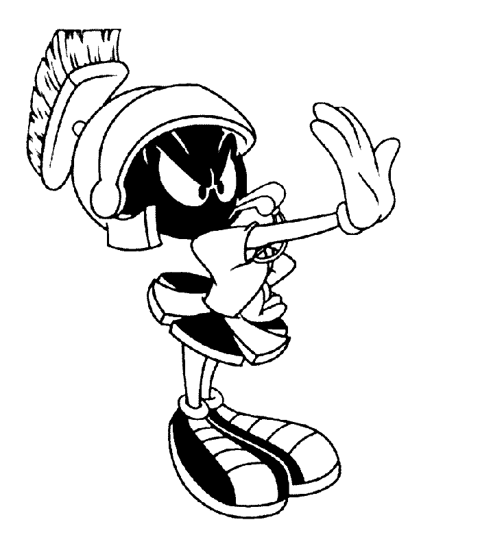 marvin the martian coloring page