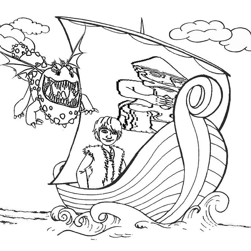 amazong bost How to Train Your Dragon Coloring Pages for kids