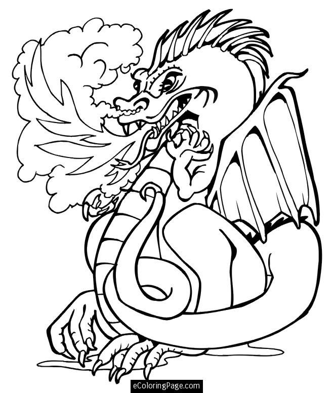 Fire Dragon Coloring Pages : Coloring Book Area Best Source for