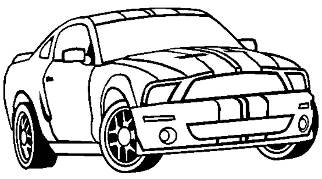 Shelby Mustang GT 350 Coloring Page - Mustang Car Coloring Pages