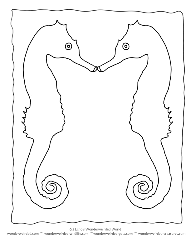 Gallery For > Printable Seahorse Stencil