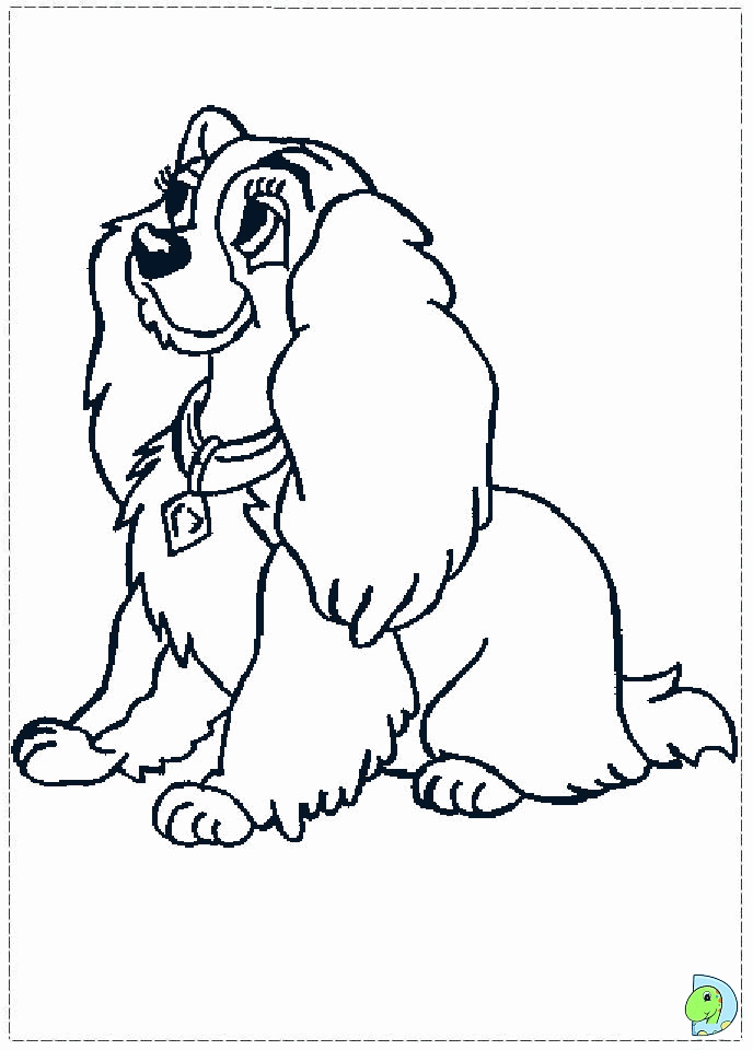 The Lady and the Tramp Coloring page