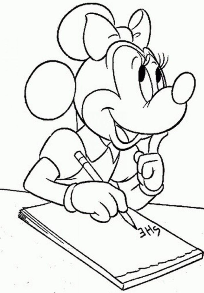 Beautiful Minnie Mouse Coloring Book Pages - deColoring