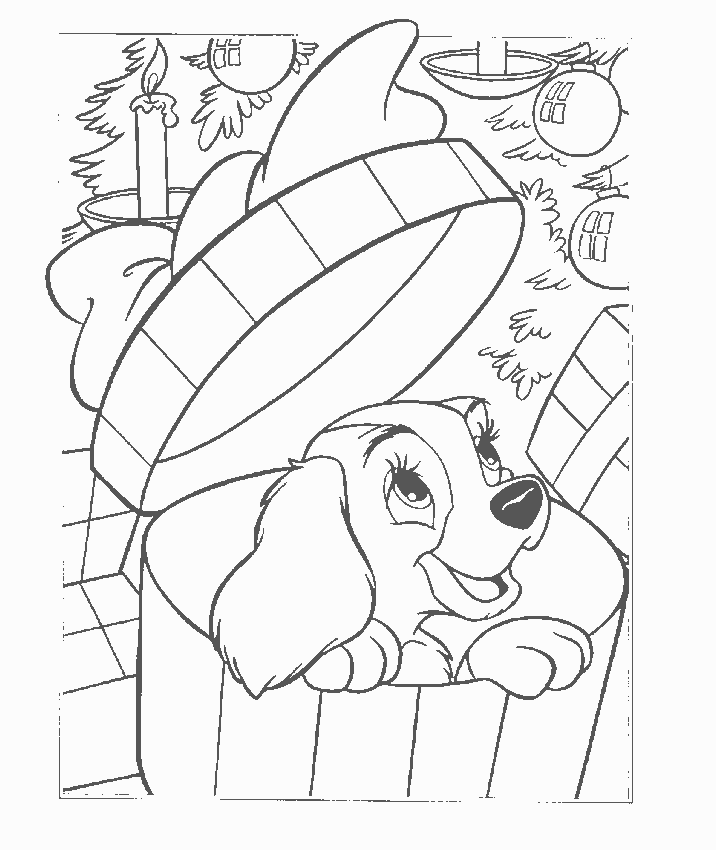 Lady & The Tramp colouring page | Colouring Book