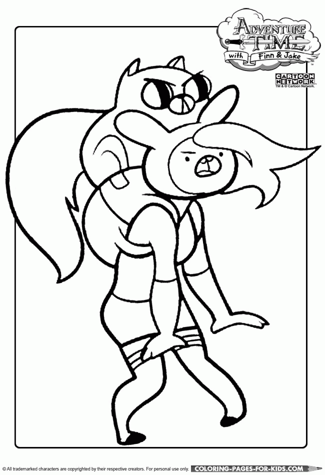 Adventure Time Free Coloring Sheet - Adventure Time Fiona and Cake