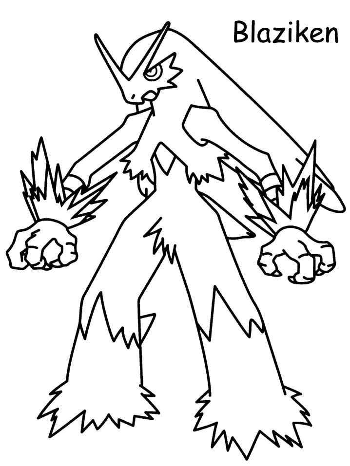 Pokemon Coloring Pages To Print Out 10 Pokemon Blaziken Coloring