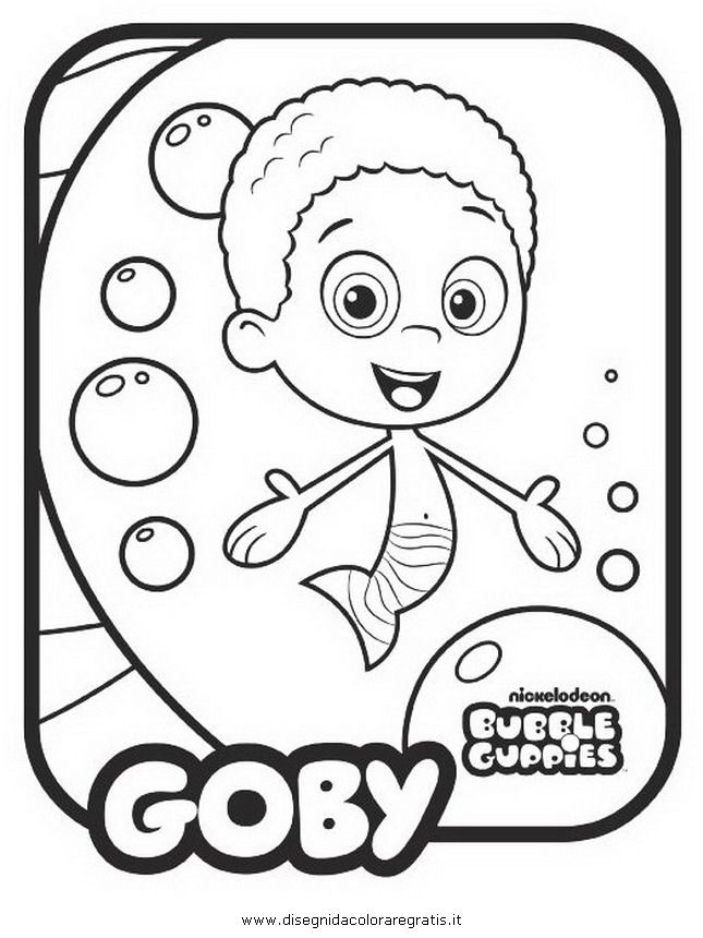 bubble bubble GUppies Colouring Pages