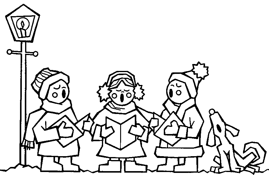 Coloring Page - Christmas singing coloring pages 7