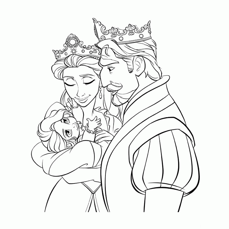 Printable Coloring Pages Disney Tangled