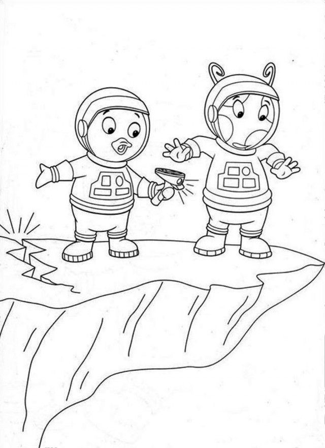 The Backyardigans On Cliff Coloring Page Coloringplus 127008 The