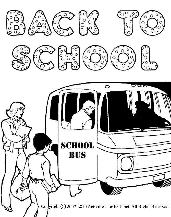 Back To School Coloring Pages Collections 2011