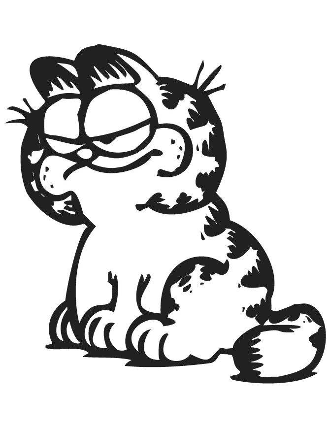Free Printable Garfield Coloring Pages | HM Coloring Pages