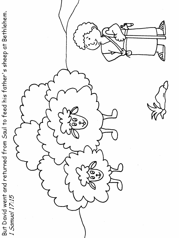 Coloring Page Place :: David (and Goliath) Bible Coloring Pages