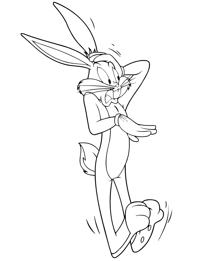 Surprised Bugs Bunny Coloring Page | Free Printable Coloring Pages