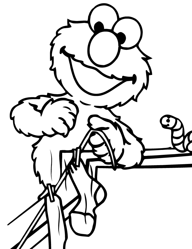 Elmo Does Laundry Coloring Page | Free Printable Coloring Pages